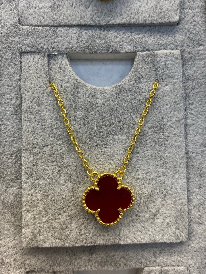 Altın Renk Van Cleef  Zincirli Kolye - Görsel 2