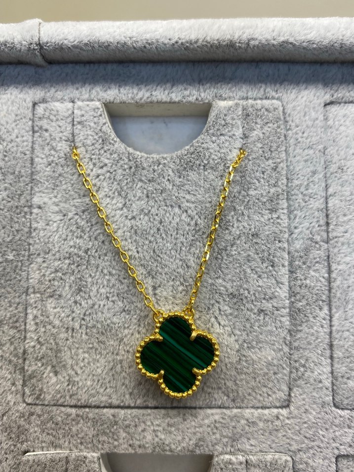 Altın Renk Van Cleef  Zincirli Kolye - Görsel 5