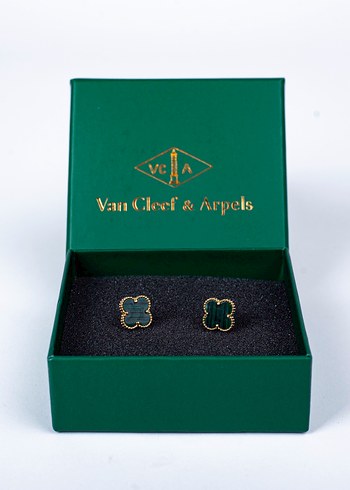 Altın Renkli Van Cleef küpe - Görsel 7