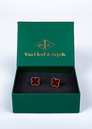 Altın Renkli Van Cleef küpe - Görsel 11