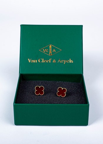 Altın Renkli Van Cleef küpe - Görsel 12