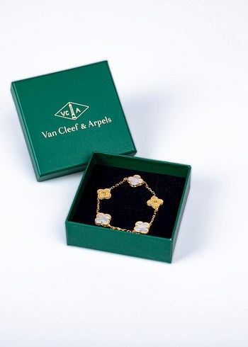 Van Cleef & Arpel Kırmızı Zincir Detaylı Bileklik - Görsel 16