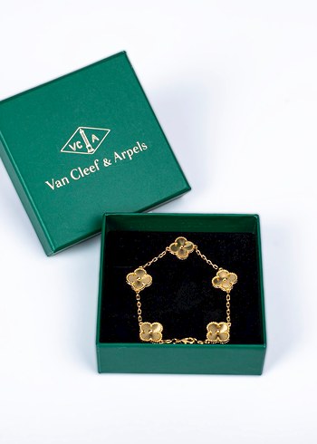 Van Cleef & Arpel Kırmızı Zincir Detaylı Bileklik - Görsel 13