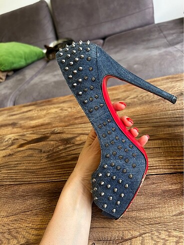 Nursace zımbalı jean ayakkabı - Görsel 5