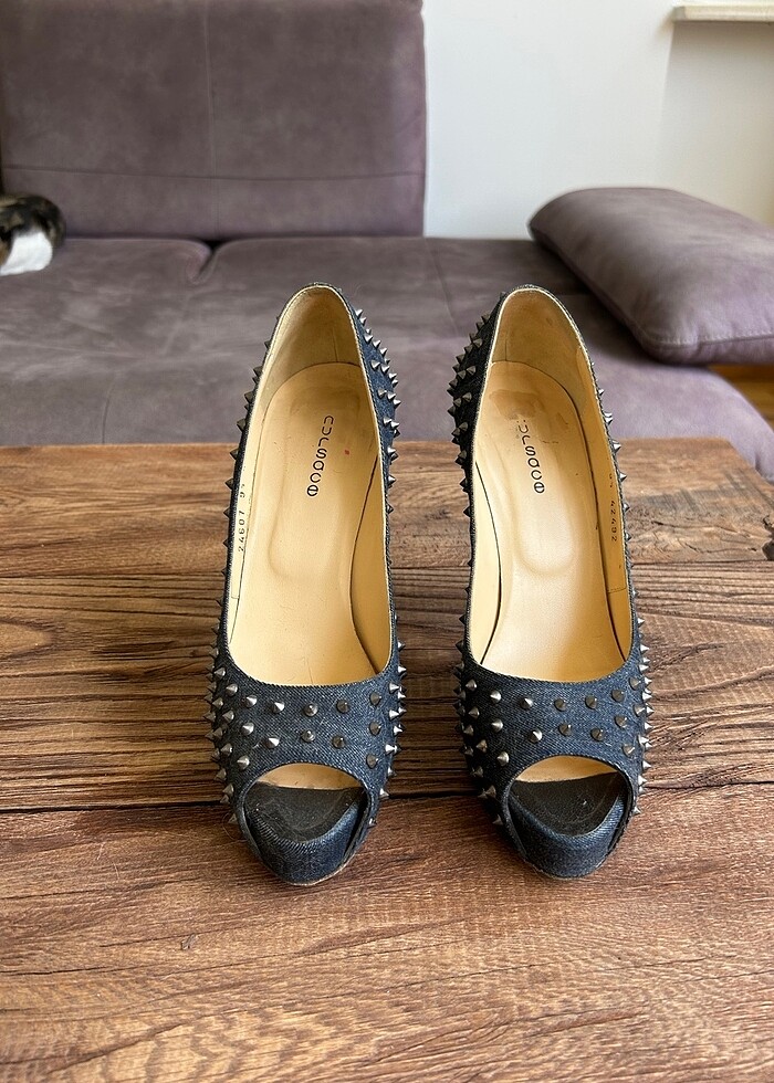 Nursace zımbalı jean ayakkabı - Görsel 2