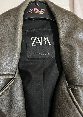 m Beden Deri Biker Ceket - Zara