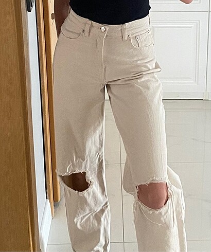 Zara Beyyoglu Bej Kot Pantolon