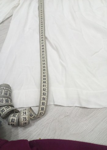 Kadın Beyaz Keten Uzun Kollu Bluz - Görsel 6