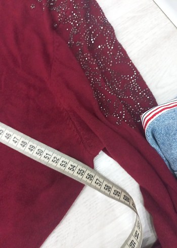 Bordo Uzun Kollu Balıkçı Yaka Triko Tunik - Görsel 6