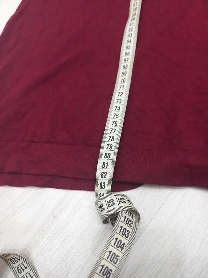 Bordo Uzun Kollu Balıkçı Yaka Triko Tunik - Görsel 5