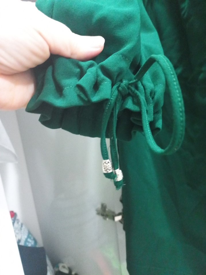 Düğmeli Yeşil  Tunik Midi Boy - Görsel 5