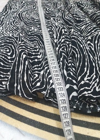 Bohem Siyah Gri Yılan Desenli Uzun Elbise - Görsel 6