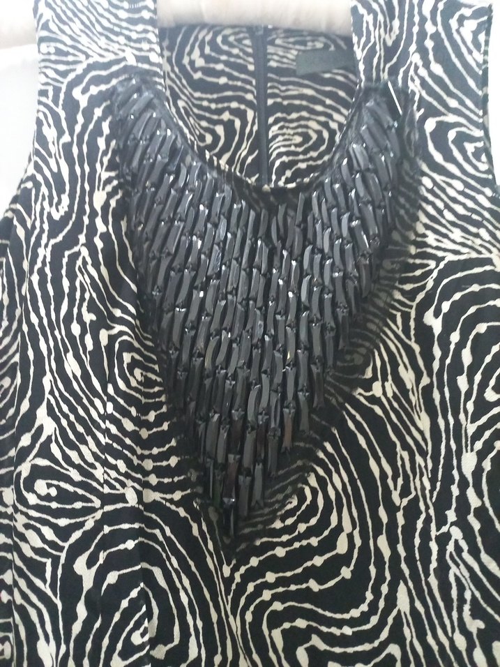 Bohem Siyah Gri Yılan Desenli Uzun Elbise - Görsel 2