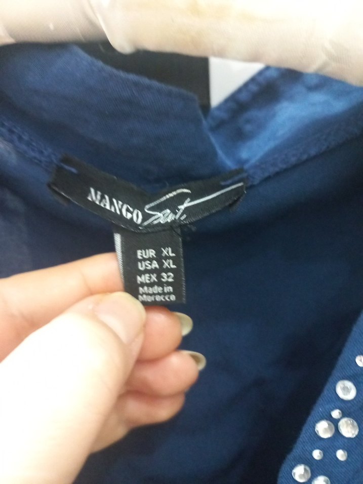 Bohem Tarzı Lacivert Uzun Kollu Keten Gömlek - Görsel 3