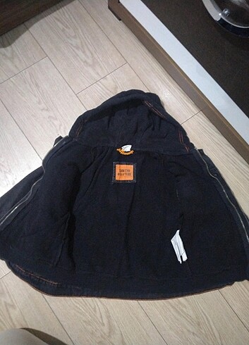 Zara Zara marka çocuk kot ceket iç astarı kapişanlu sweatshirt 