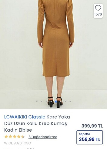 xl Beden Kare yaka elbise