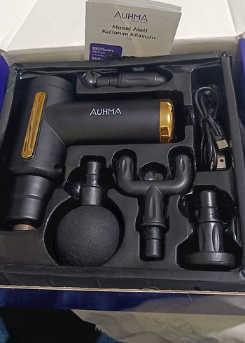 AUHMA Masaj Tabancası Seti Gold - Görsel 2