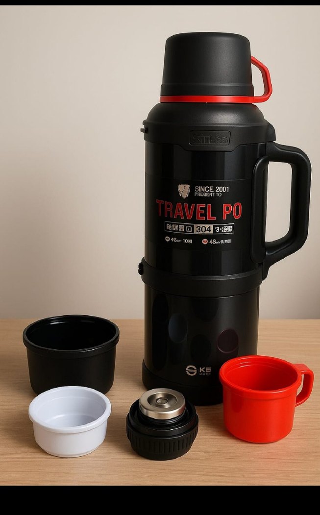 Travel-pot Siyah Renkli Termos - Görsel 3