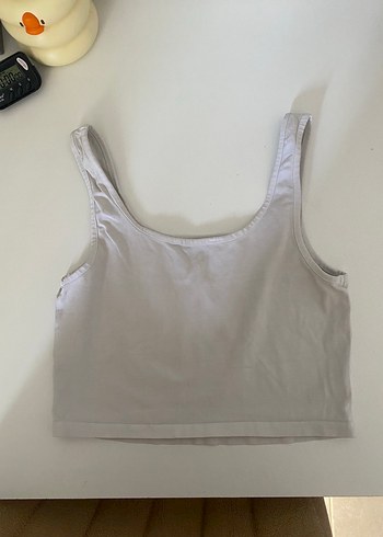 Beyaz Minimalist Midi crop