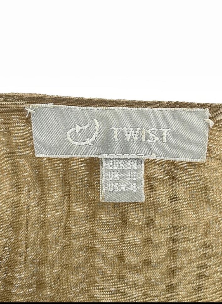 TWİST Boncuk İşlemeli Parlak Kahverengi Kadın Bluz - Görsel 4