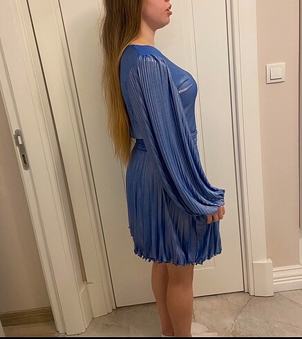 m Beden RAİSA VANESSA MAVİ ELBİSE