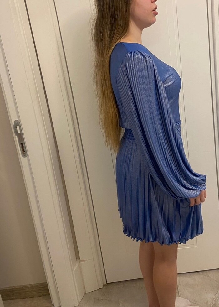 RAİSA VANESSA MAVİ ELBİSE - Görsel 5