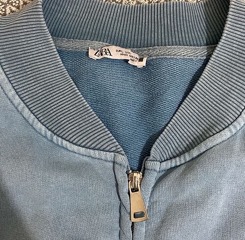 Zara Zara bebe mavi yıkamalı hırka