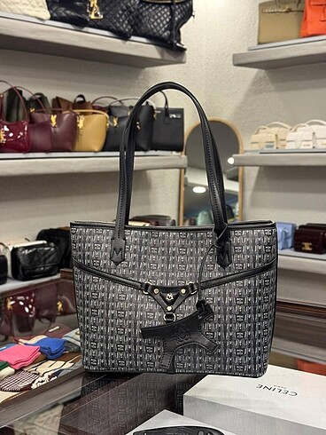 Siyah mac tote bag