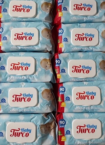 3 Paket 90 Yaprak Baby Turco Islak Mendil