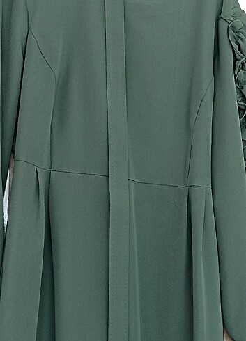 Yeşil kalem elbise 