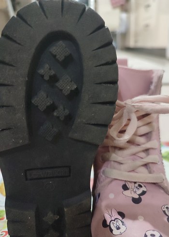 Kız Çocuk Pembe Desenli Lastikli Bot - Görsel 5