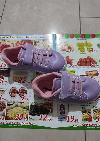 Mor Baskılı Kız Çocuk Spor Ayakkabı polaris - Görsel 2