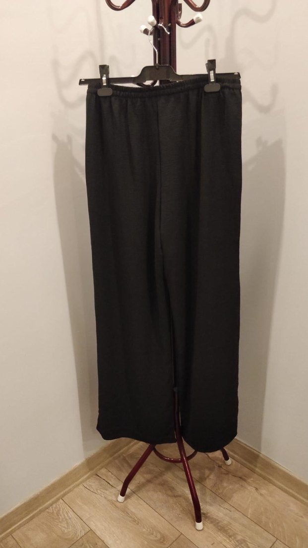 Siyah salaş Kadın Kumaş Pantolon - Görsel 2