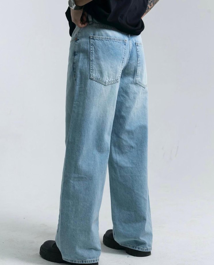 Bol kesim baggy jean pantolon - Görsel 4