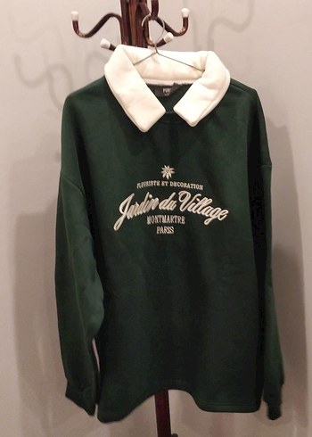 Kolej stili şardonlu Sweatshirt