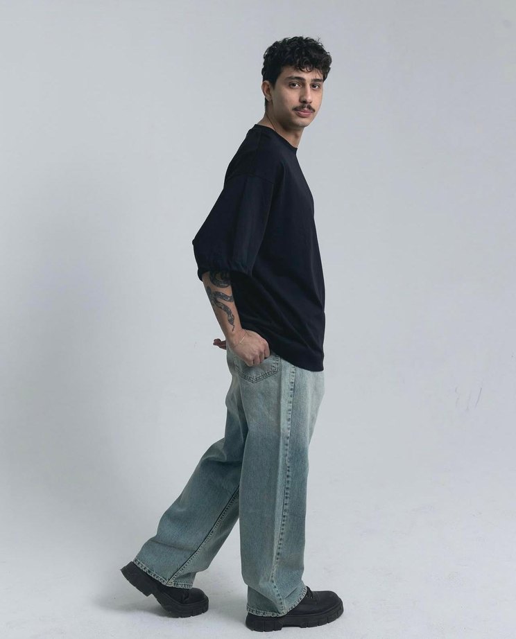 Normal baggy jean Pantolon - Görsel 4
