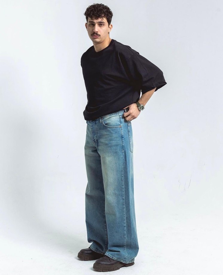 Baggy jean pantolon - Görsel 3