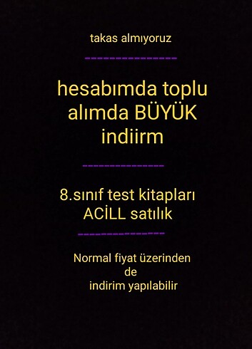 8.sınıf test kitabı