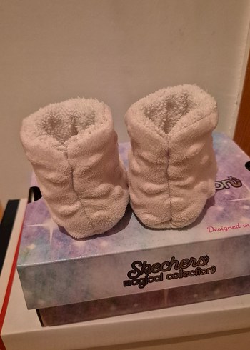 Beyaz Örgü Kız Çocuk Sıcak Patik - Görsel 3