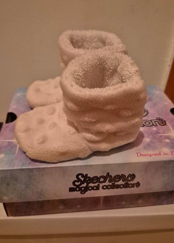 Beyaz Örgü Kız Çocuk Sıcak Patik - Görsel 4