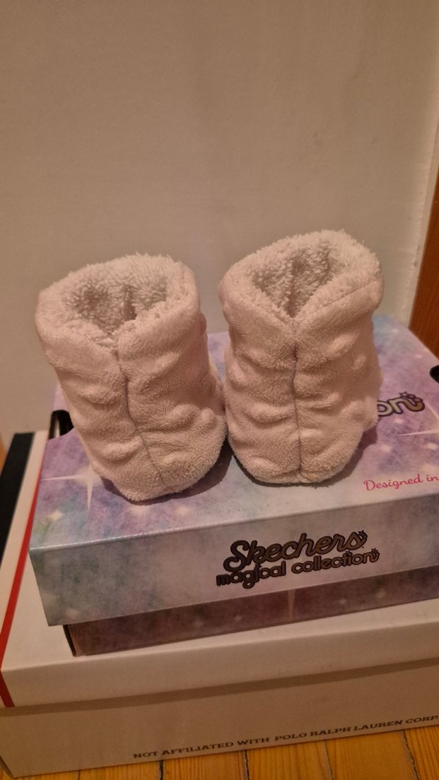 Beyaz Örgü Kız Çocuk Sıcak Patik - Görsel 3