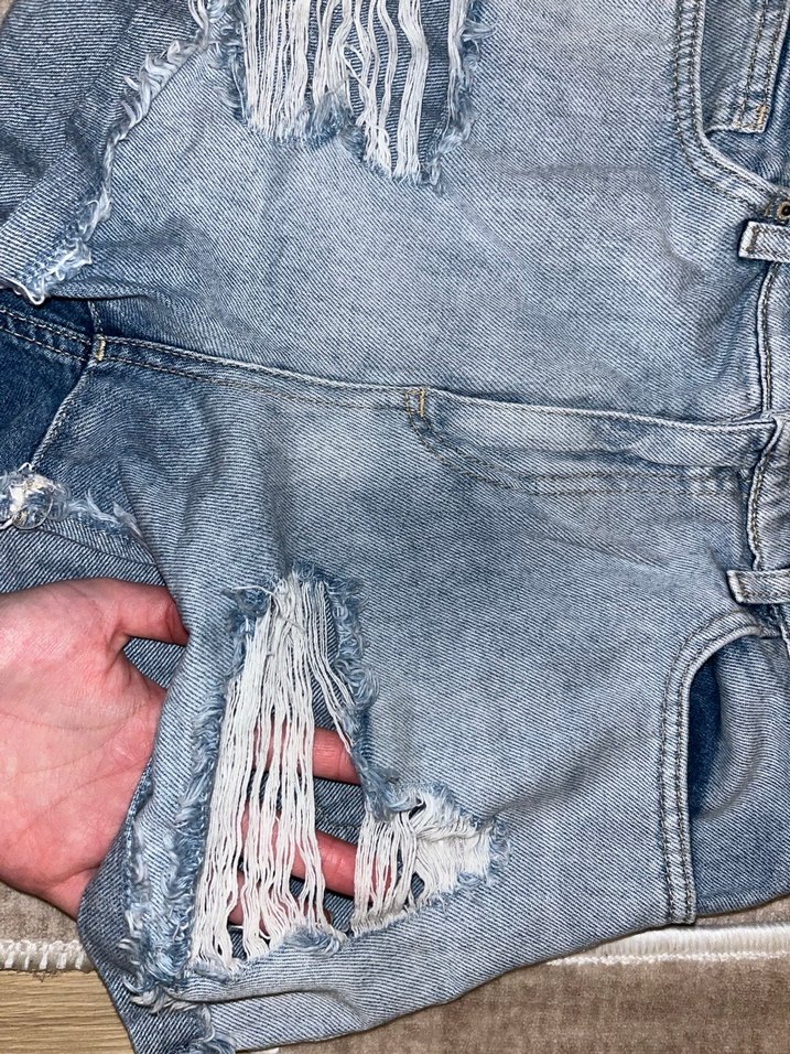 Kadın Mini Kot Şort - Görsel 3