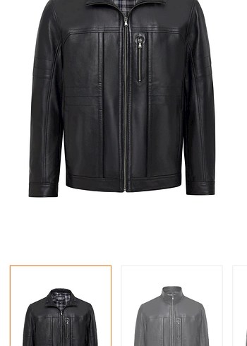 Siyah Deri ceket - Görsel 5