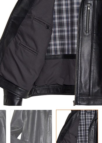 Siyah Deri ceket - Görsel 2