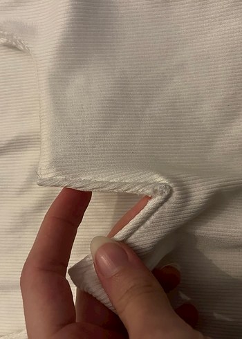 V Yaka Beyaz Kadın Bluz, Uzun Kollu, - Görsel 4