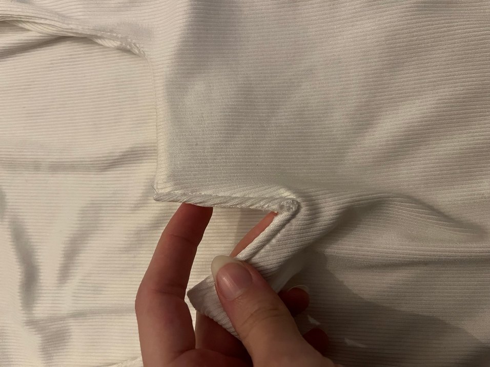 V Yaka Beyaz Kadın Bluz, Uzun Kollu, - Görsel 4