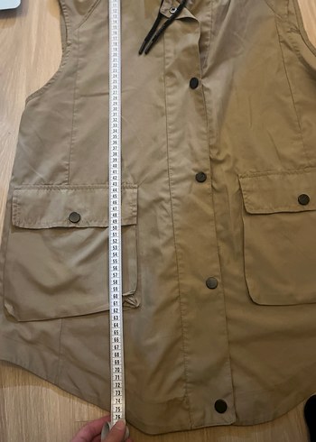 Bej Düğmeli Kolsuz Kadın Yelek - Görsel 7