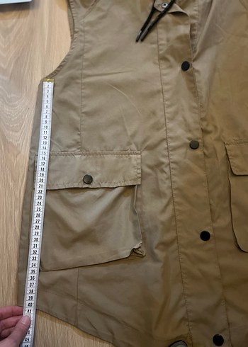 Bej Düğmeli Kolsuz Kadın Yelek - Görsel 9