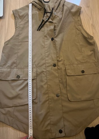 Bej Düğmeli Kolsuz Kadın Yelek - Görsel 8