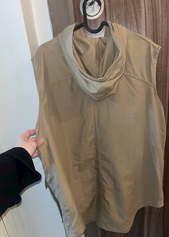 Bej Düğmeli Kolsuz Kadın Yelek - Görsel 5